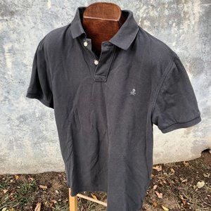 J. Crew Edgy Gray Skull Logo S/S Polo Shirt SZ M
